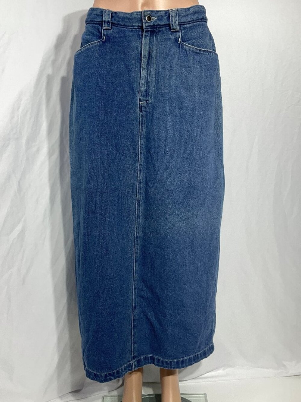 Mountain Lake Sz 10 Denim Maxi Skirt Womens Jean 90s Cottagecore Cabincore